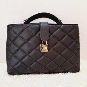 Bebe Black Quilted Satchel